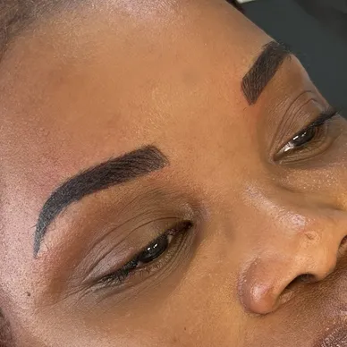 Ombré brows. powder brows done with a tattoo machine